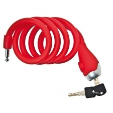 Zámok lankový BRN Silicone Spirale (Red)