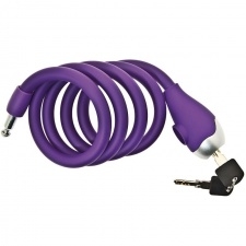 Zámok lankový BRN Silicone Spirale (Purple)