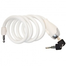 Zámok lankový BRN Silicone Spirale (White)