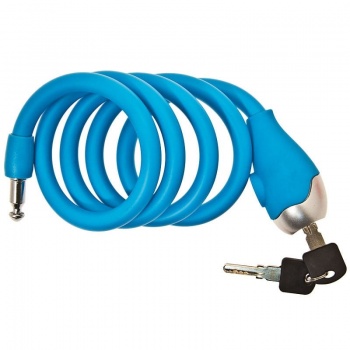 Zámok lankový BRN Silicone Spirale (Blue)