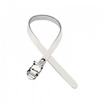 Remienok pedálovej klipsne BRN Leather Straps (White)