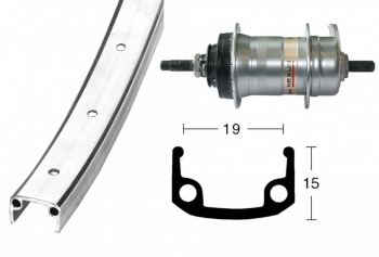 Koleso zadné 28" AL ráfik / Shimano Nexus 3 st. so spätnou brzdou 