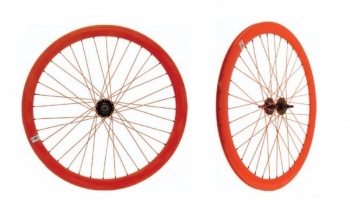 Set kolies 28" BRN Fixed (Orange Fluo)