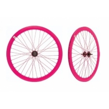 Set kolies 28" BRN Fixed (Fuchsia Fluo)