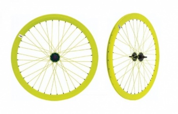 Set kolies 28" BRN Fixed (Fuchsia Yellow)