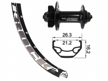 Predné koleso 26" Rodi Black Rock Disc / XLC Evo Disc