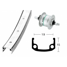 Koleso predné 28" AL ráfik / Shimano DH 3N20 s dynamom