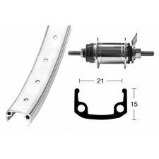 Koleso zadné 26" AL ráfik / Shimano so spätnou brzdou 